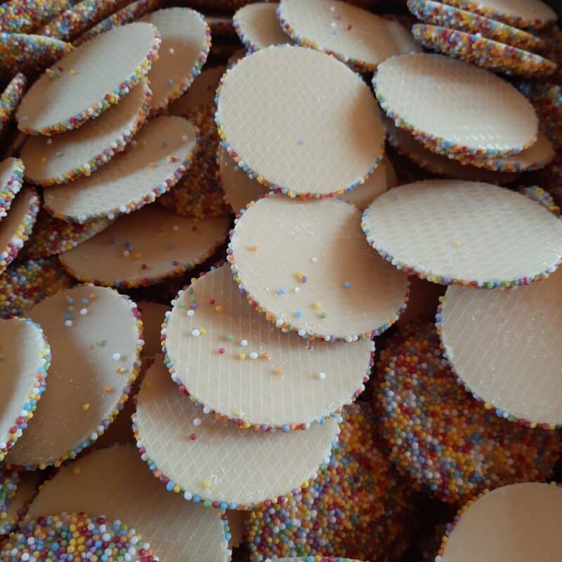 Chocolade Musketflikken Wit Disco Dip 200 gram