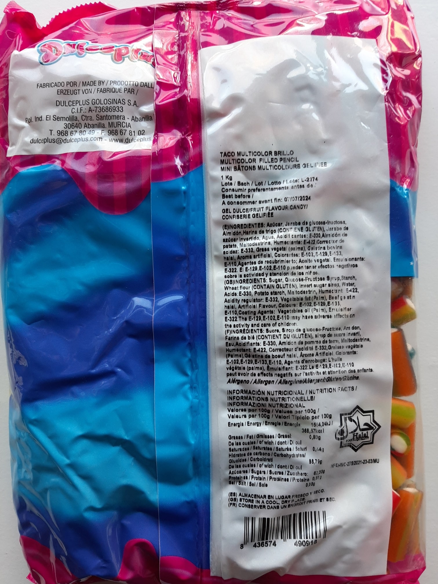 Dulce Plus Multicolour Filled Pencil 500 gram