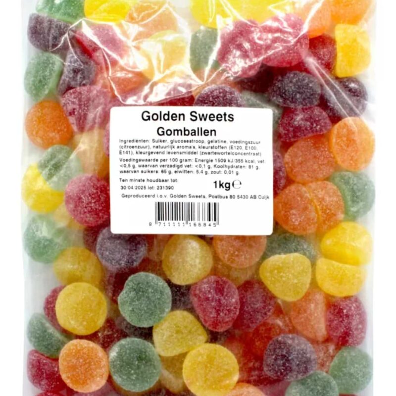 Golden Sweets Gomballen 1 kilo