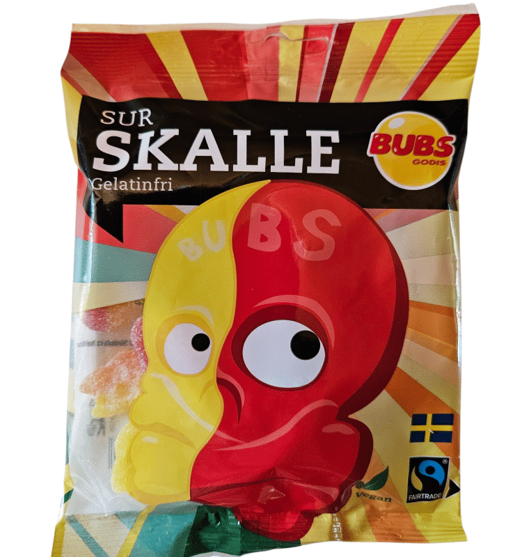 Bubs Skulls Sour Fruity 90 gram