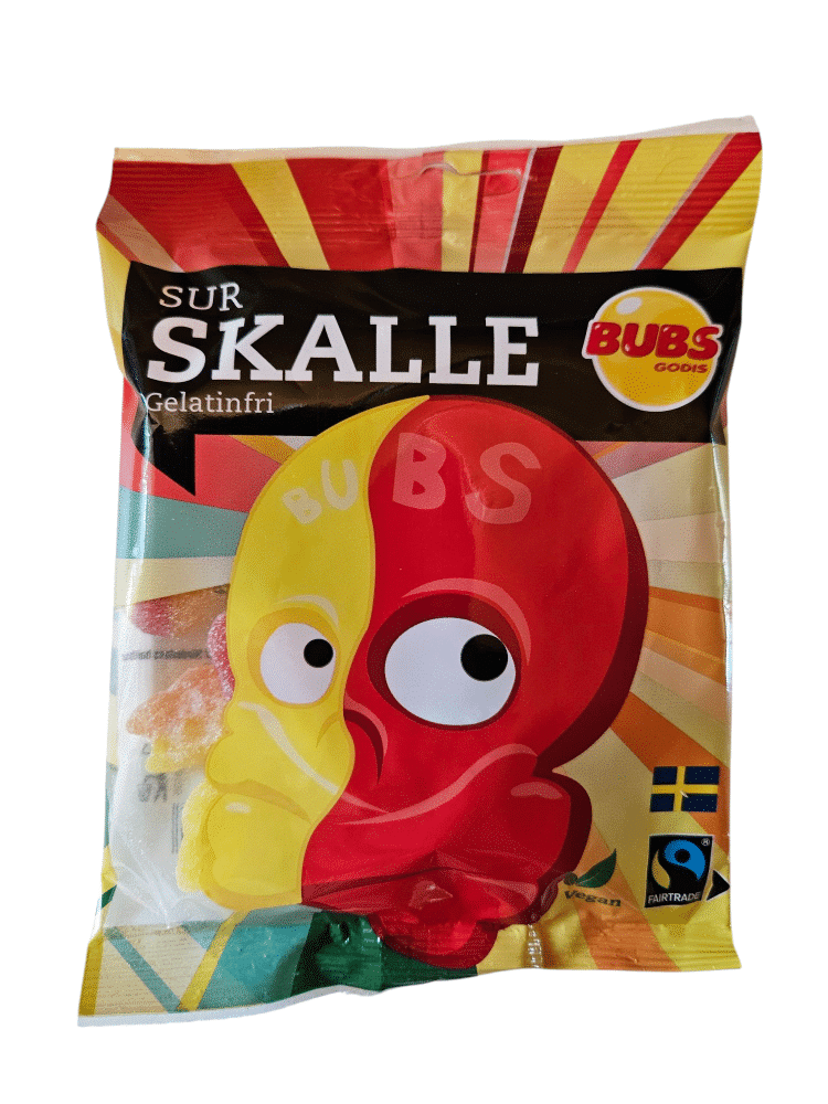 Bubs Skulls Sour Fruity 90 gram