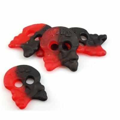 Bubs Raspberry / Liquorice Skulls 1 kilo
